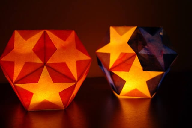 dodecahedron star paper lanterns