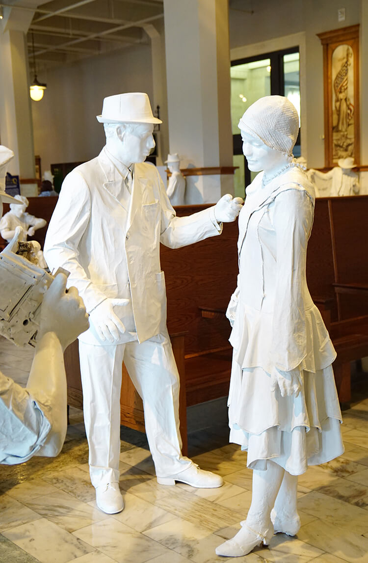 Plaster Figures at galveston texas