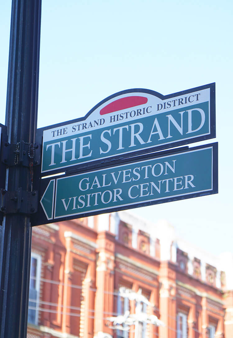 The Strand Historic District in Galveston Texas