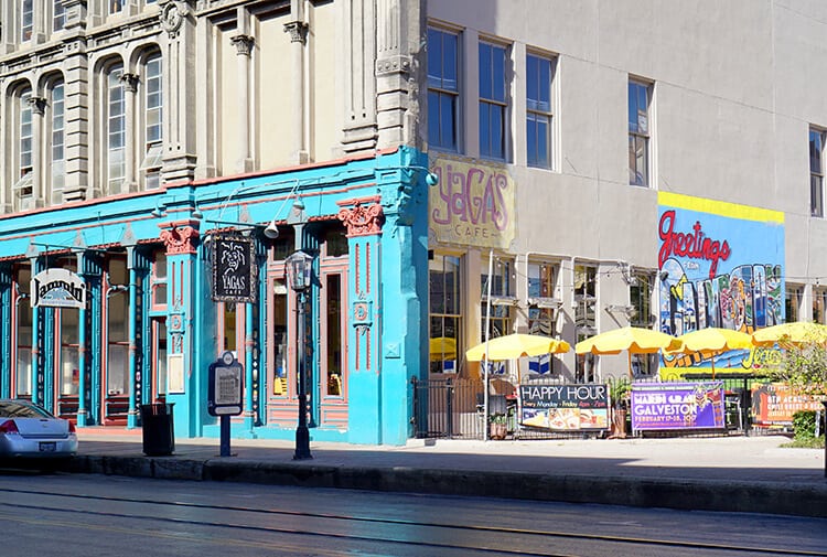 Yagas and Galveston Sign