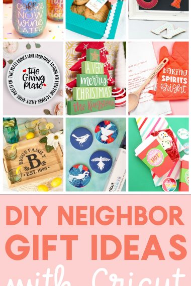 DIY neighbor christmas gifts with cricut