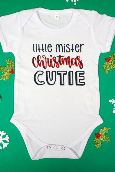 little mister christmas cutie onesie