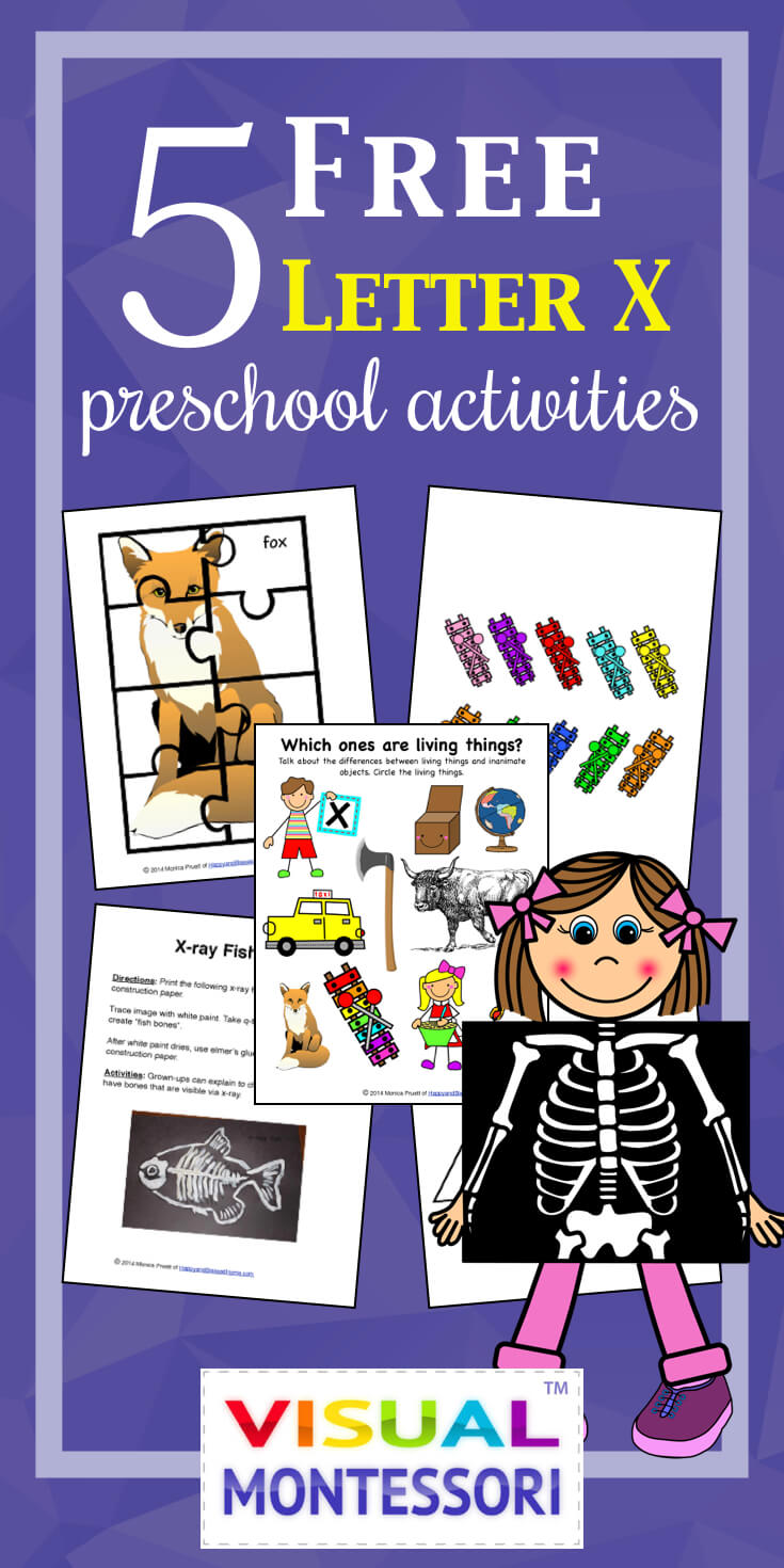 5 FREE Letter X Preschool Worksheets from HappyandBlessedHome.com