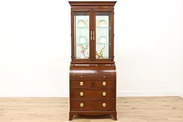 Hekman Cherry Roll Top Secretary Desk & Bookcase #49693