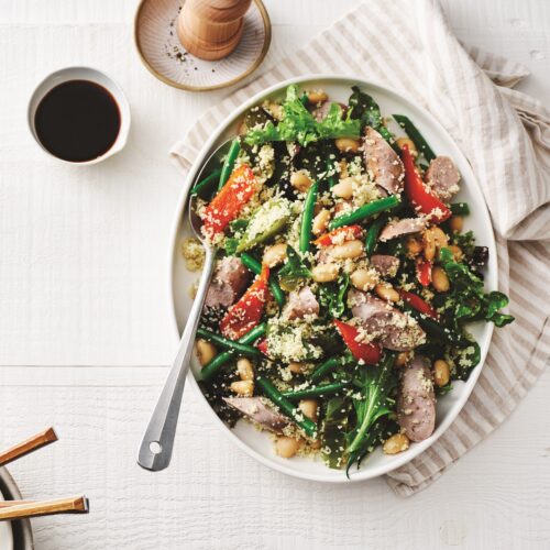 Italian sausage and mixed bean salad