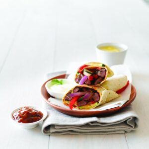 Beef tikka sizzler wraps