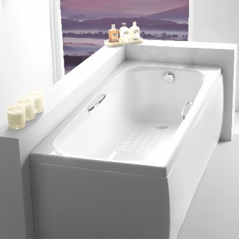 Carron Swallow Anti-Slip Rectangular Acrylic Bath with Twin Grips