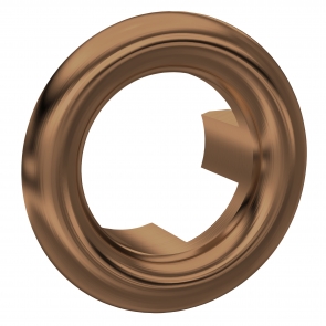 Nuie Round Basin Overflow Cover - Brushed Bronze