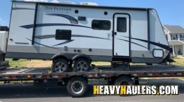 Shipping a Jayco RV trailer.