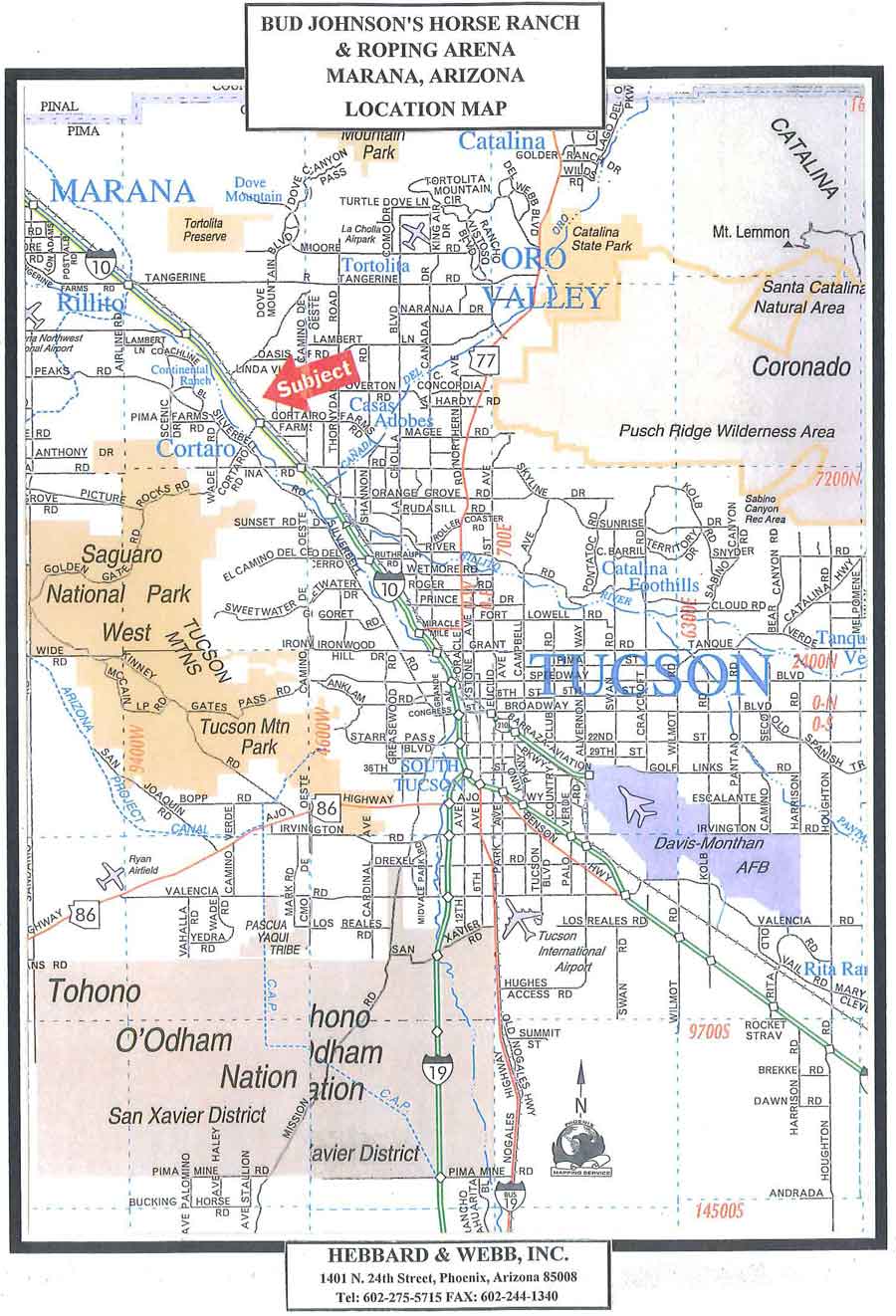 Bud Johnson Horse Ranch and Roping Arena Maps