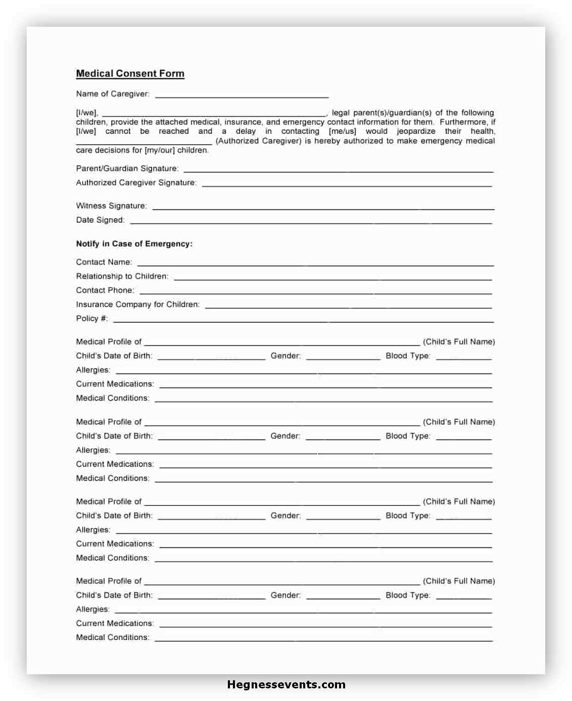 Medical Consent Form Template Ms Word Word Excel Templates - Free ...