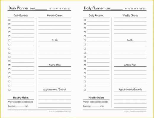 Free Daily Planner Template Of 40 Printable Daily Planner Templates Free Template Lab