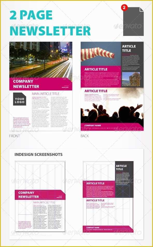 2 Page Newsletter Template Free Of 46 Printable Newsletter Templates In Psd & Indesign