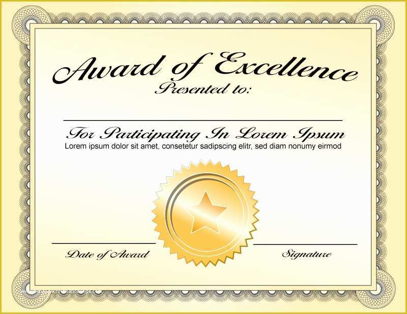 Award Certificate Template Free Of Free Download Award Certificate Template Samples Thogati