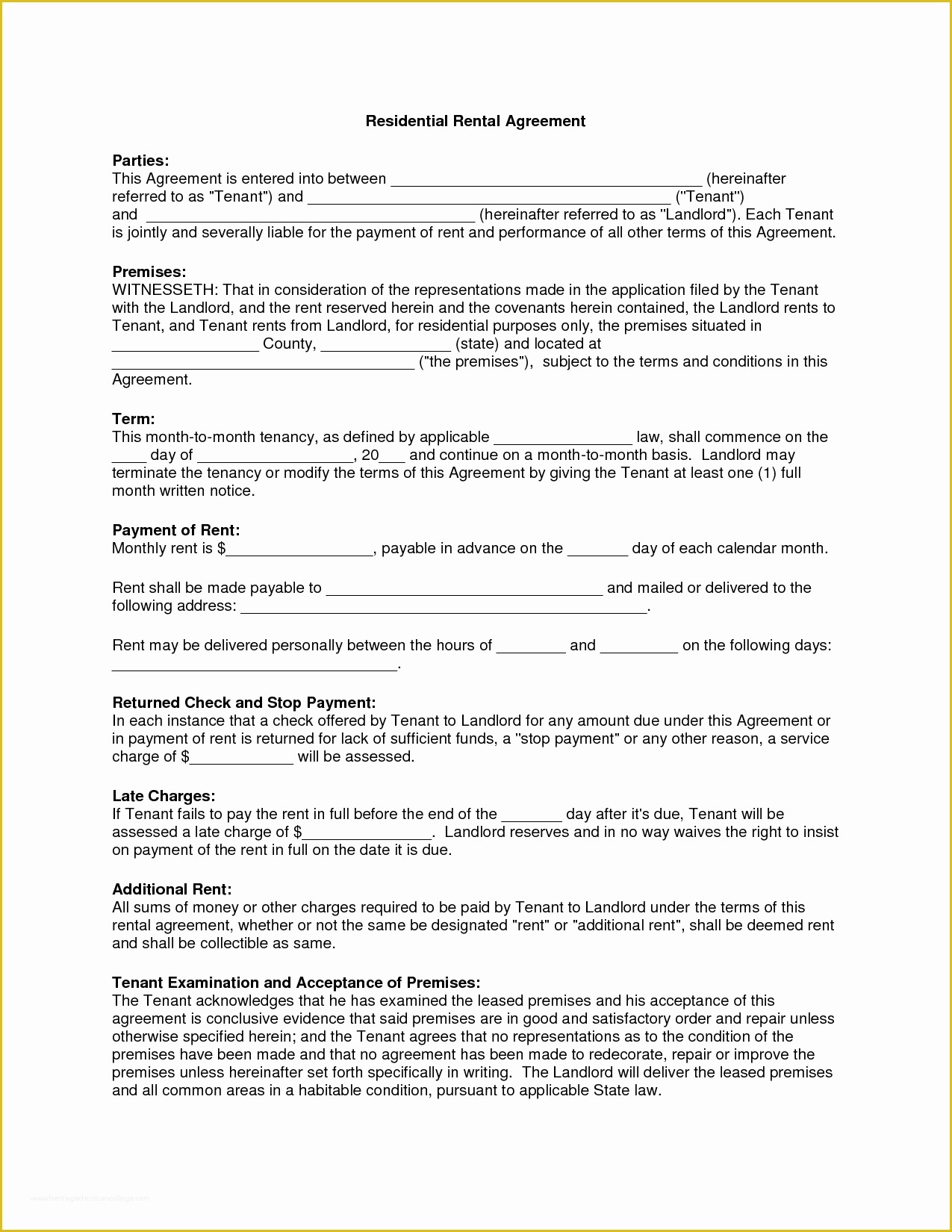 59 Free Apartment Lease Agreement Template | Heritagechristiancollege