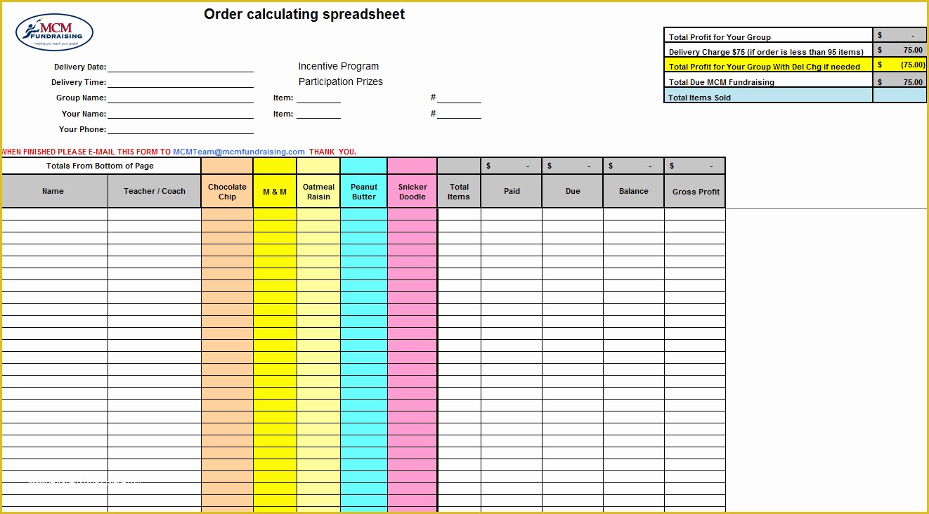 Free Fundraising Brochure Templates Of Fundraiser Tracking Spreadsheet