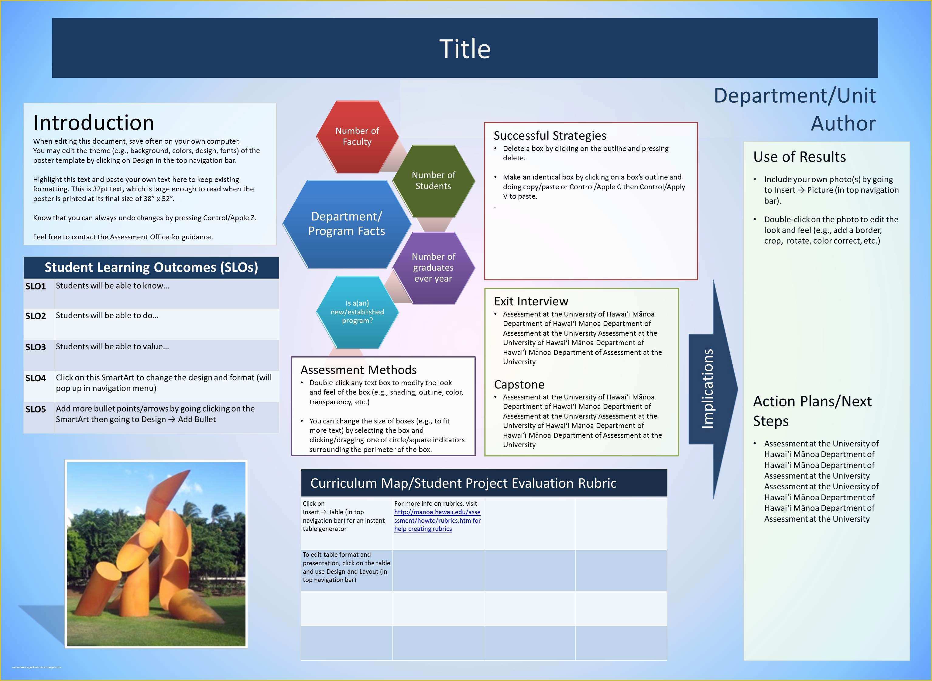 Free Poster Templates Of University Of Hawaii at Manoa assessment Fice