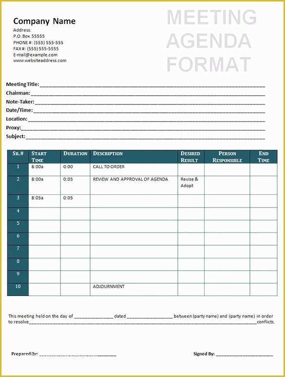 50 Free Printable Meeting Minutes Template