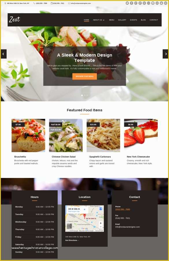 52 Free Recipe Website Template