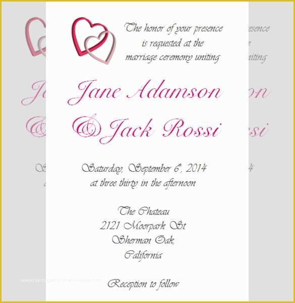 Free Wedding Reception Templates Of 28 Wedding Reception Invitation Templates Free Sample