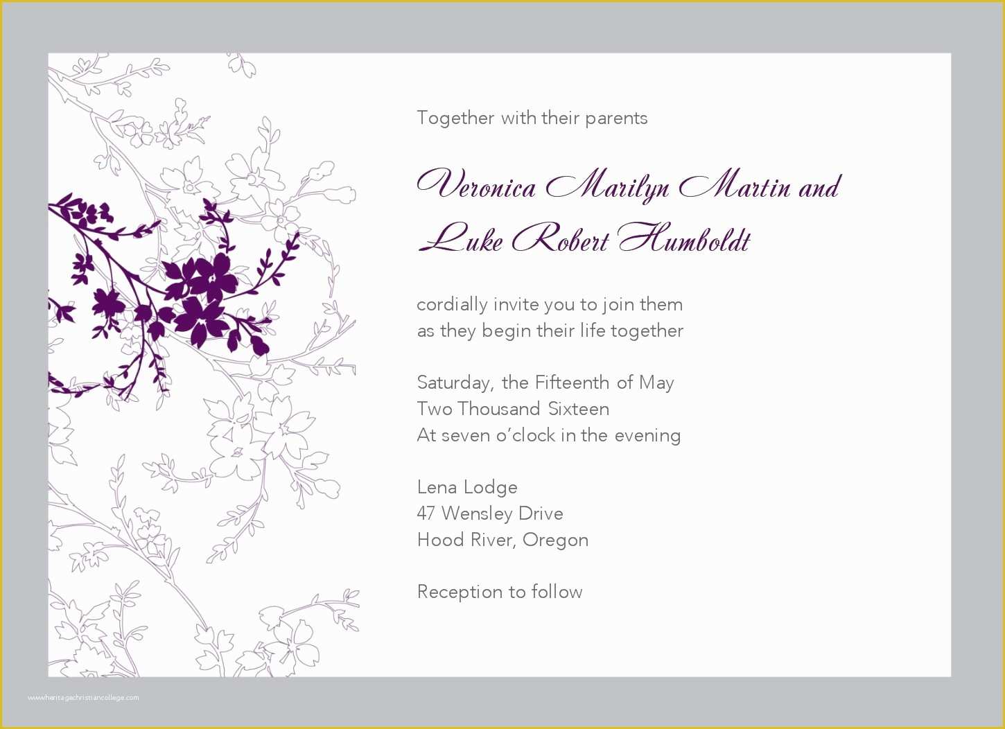 Free Wedding Reception Templates Of Wedding Invitation Free Wedding Invitation Templates