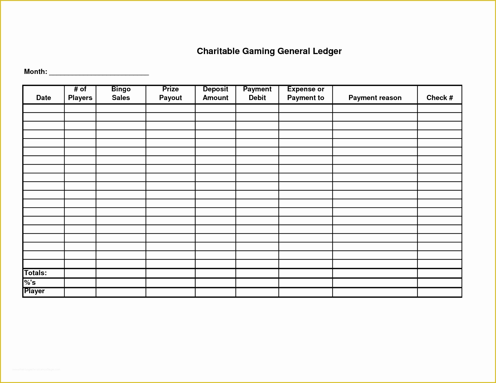 Ledger Sheet Template Free Of Free Printable General Ledger Sheet