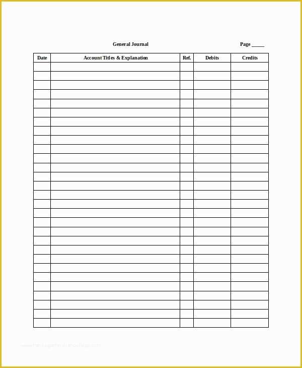 Ledger Sheet Template Free Of Printable Ledger Sheet