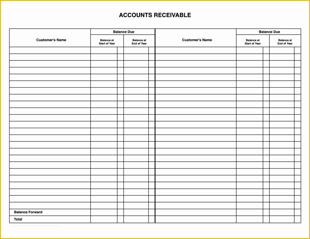 Ledger Sheet Template Free Of Rental Rental Ledger Template