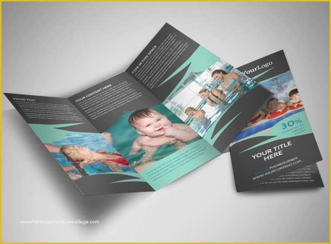 Swim Lesson Flyer Template Free Of Swimming Lessons Tri Fold Brochure Template