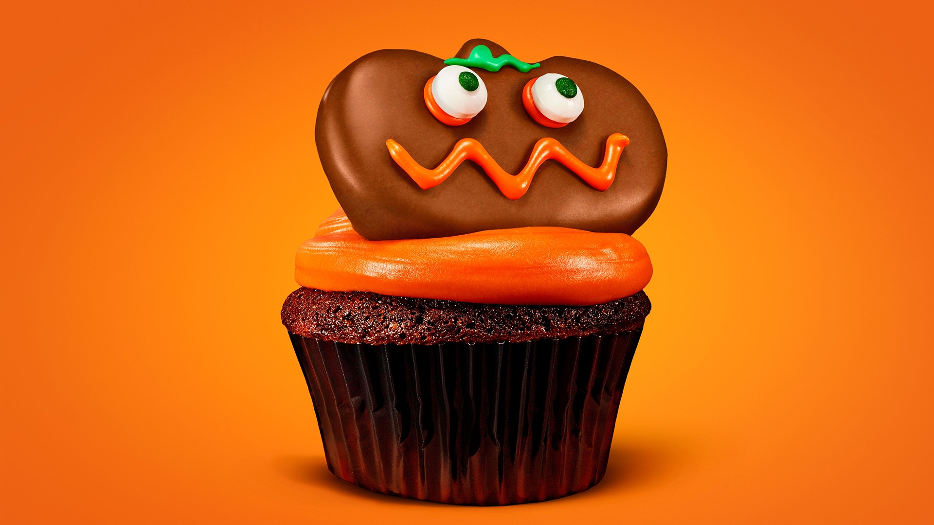 Pumpkin Patch Brownie Cupcakes