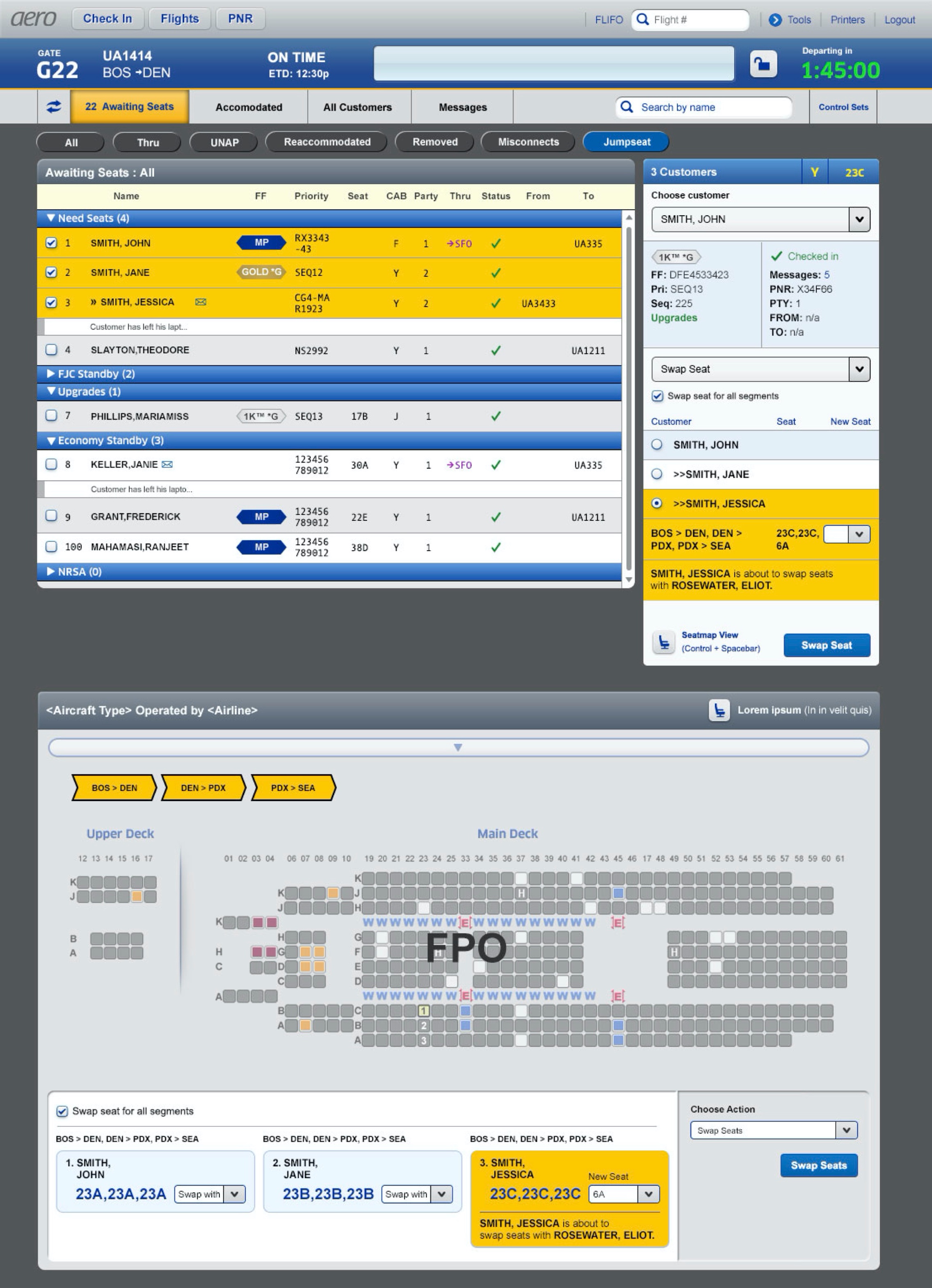 United Airlines Seat Selection Map