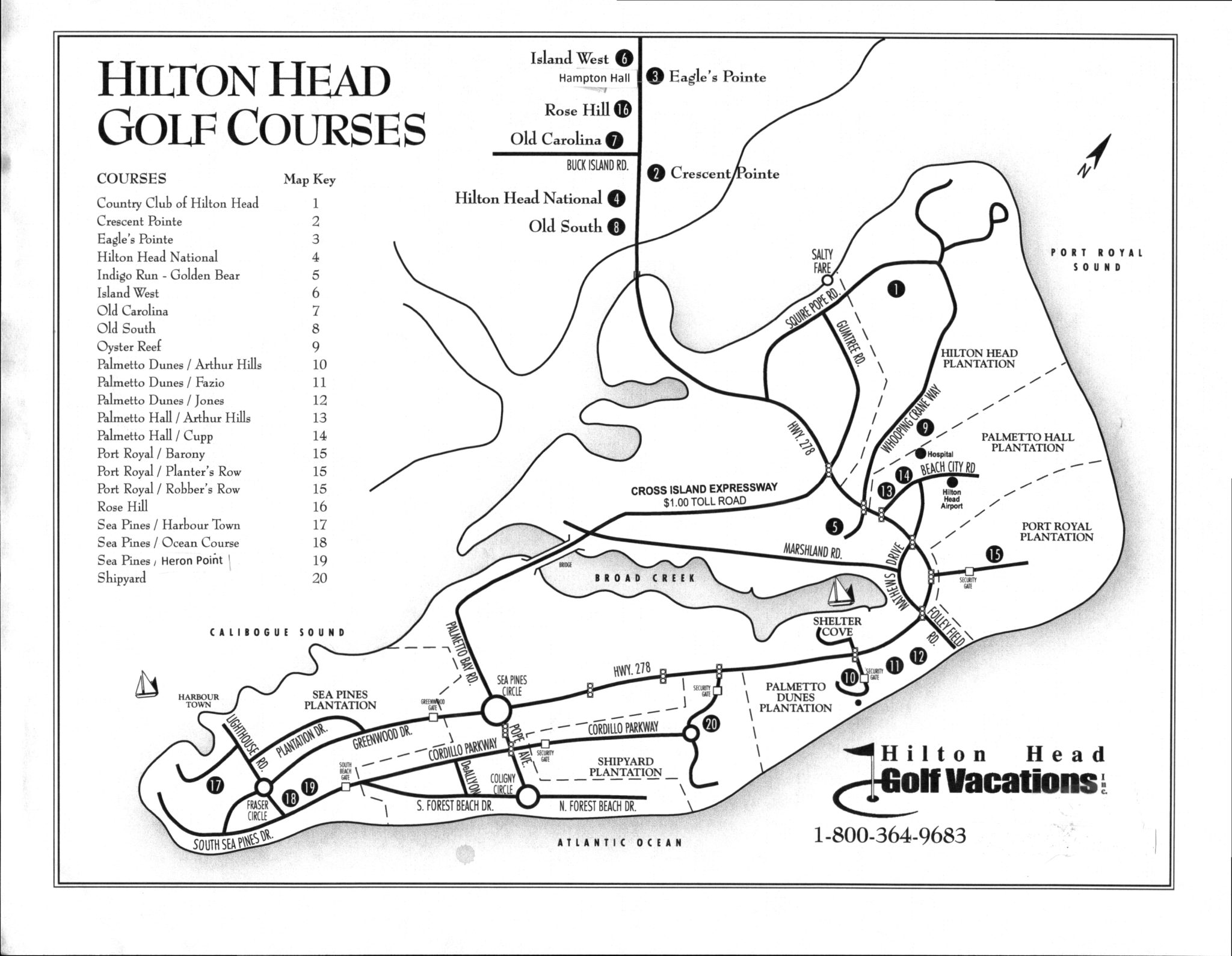 Map Of Golf Courses On Hilton Head Island - Dido Myriam