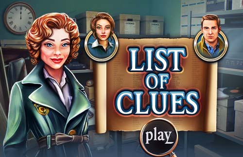 List of clues - Hidden Object Games