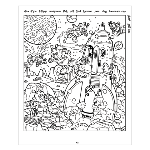 Hidden pictures coloring pages highlights for children