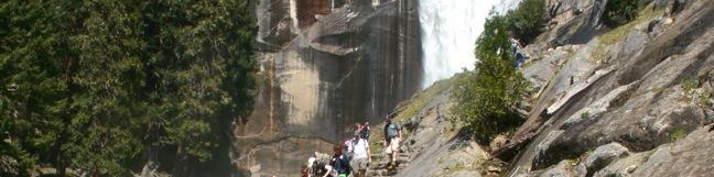 Mist Trail Vernal Fall hike Yosemite National Park Nevada Falls John Muir Trail Loop