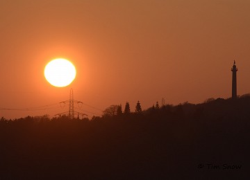 Anglesey sunset over the Marquess of Anglesey's column