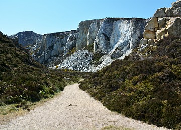 The old limestone quarry at Holyhead on Anglesey