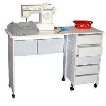 Hideaway Mobile Desk white