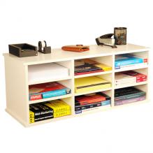 9 Compartment Desk Organizer   white