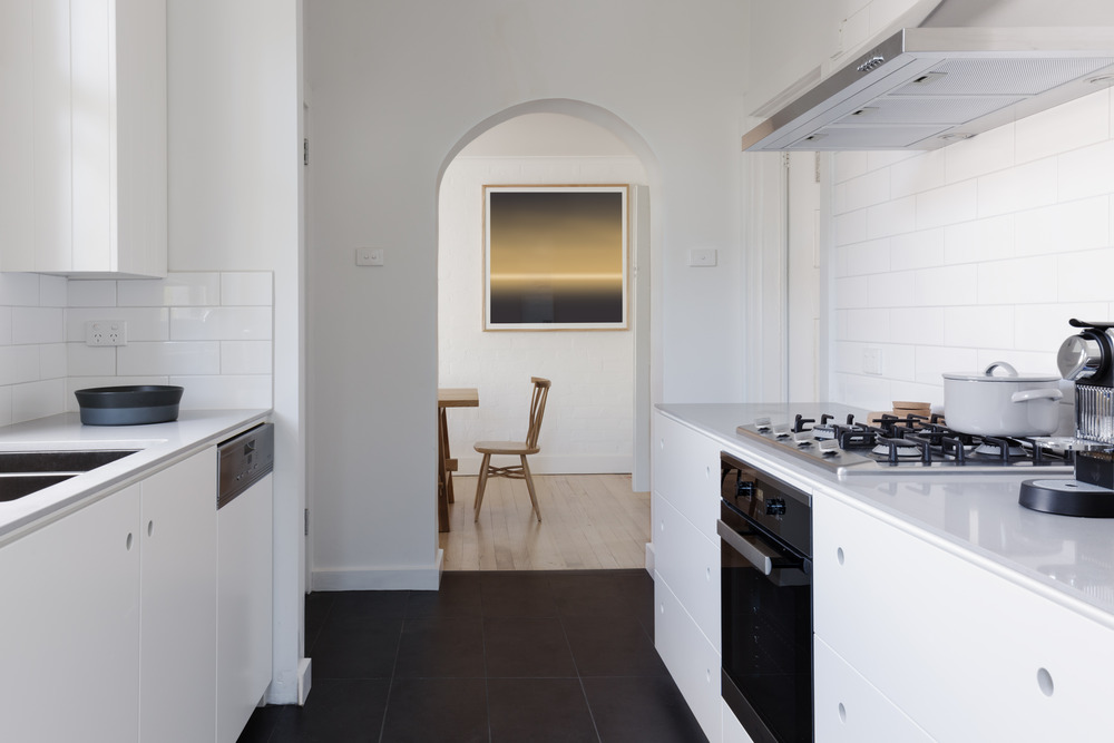 white arched open doorway