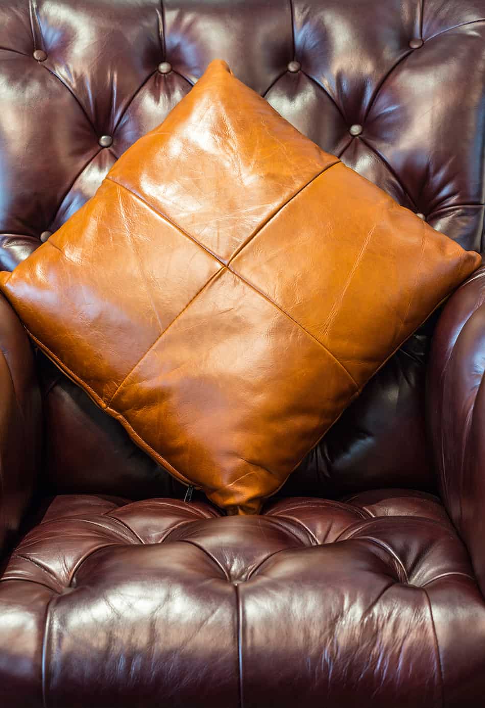 Leather Pillow for a Retro Look