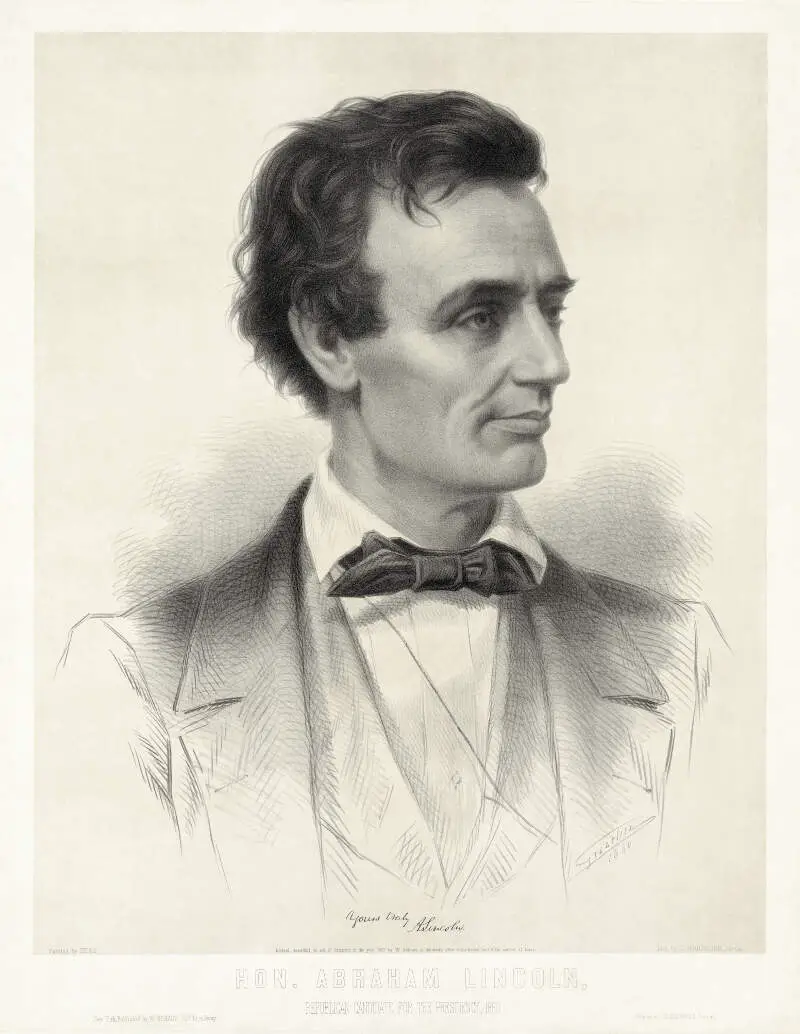 Thomas Hicks  Leopold Grozelier  Presidential Candidate Abraham Lincoln  Cropped To Lithographic Plate