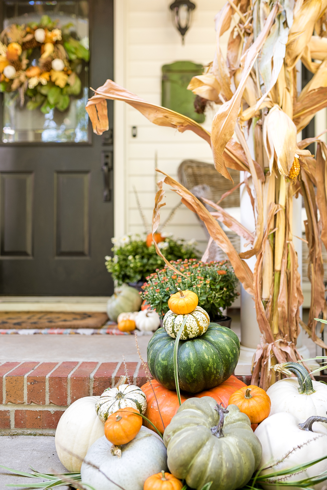 Traditional Fall Porch | Home Stories A to Z