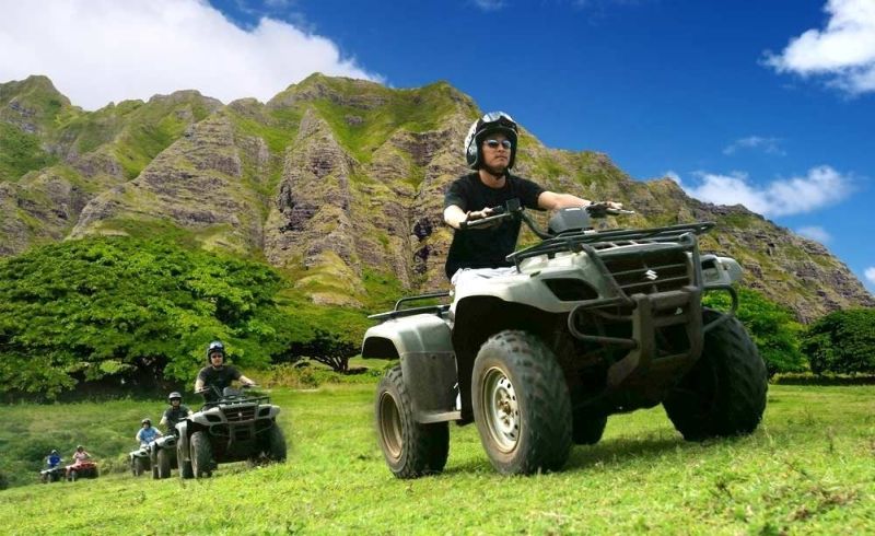 An ATV tour at Kualoa Ranch, Oahu