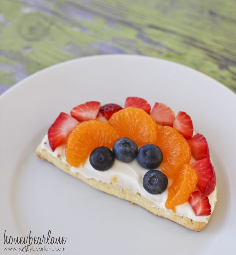 Rainbow Fruit Pizza Cookies