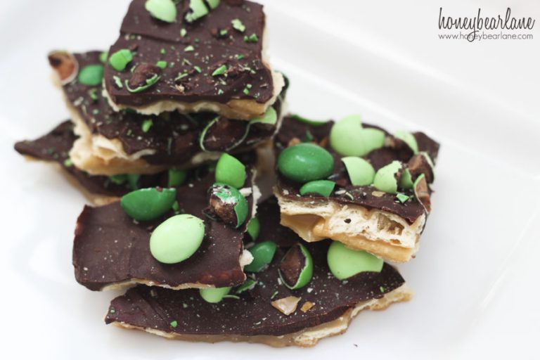 Shamrock Cracker Toffee