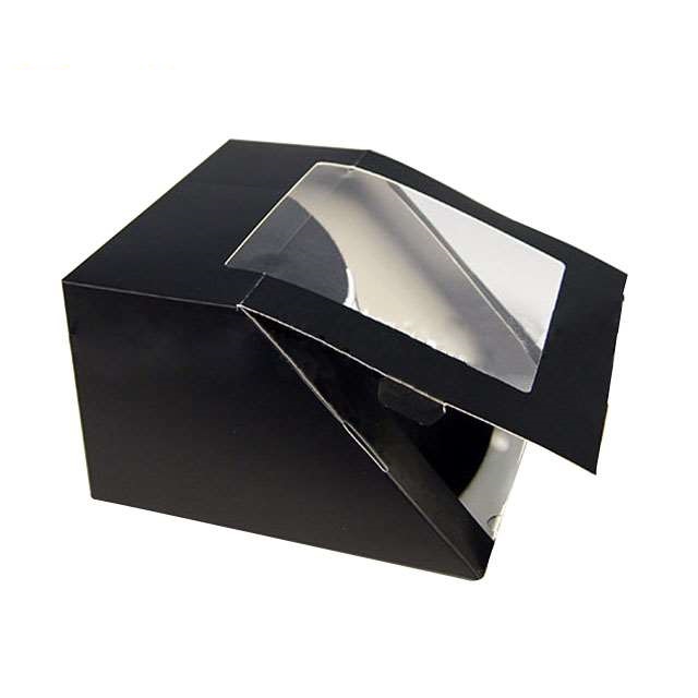 Wholesale Custom Black Matt Transparent Window Hat Box