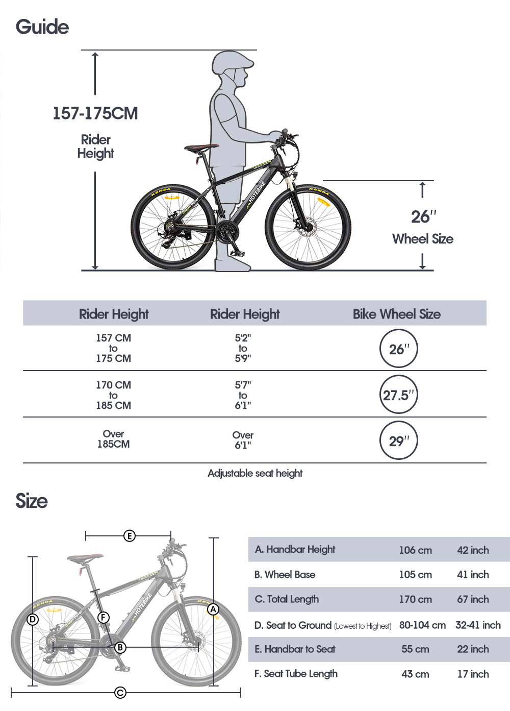 Electric Mountain Bike 36V 350W 26 inch Electric Bicycle Hidden Battery ...