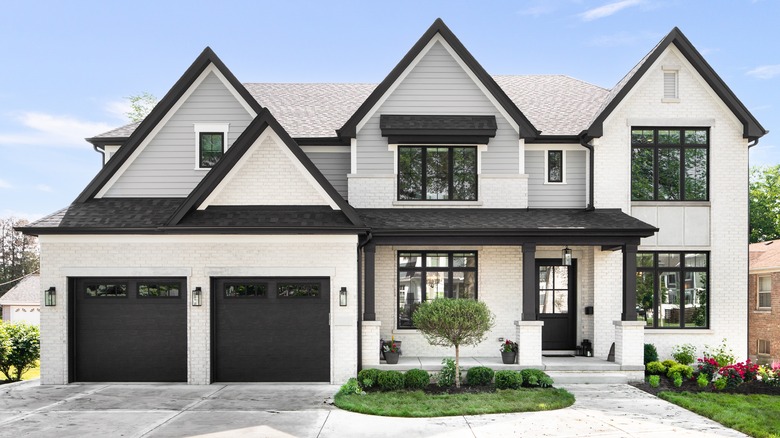 House with black doors