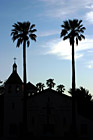 Silouette of Santa Clara Mission Church photo thumbnail